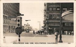 Hollywood and Vine Postcard