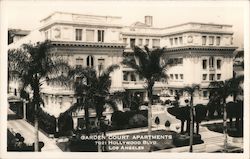 Garden Court Apartments - 7021 Hollywood Blvd. Los Angeles, CA Postcard Postcard Postcard