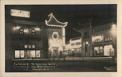 Entrance to Gin Ling Way, Chinatown on Broadway Postcard