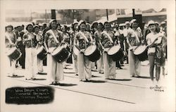 Mei Wah Drum Corps, Chinese Section, Union Station Parade 1939 Los Angeles, CA Quillen Postcard Postcard Postcard