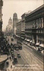 Emporium and Market St. Postcard