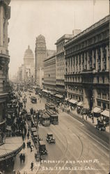 Emporium and Market Sts. Postcard