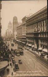 Emporium and Market St. Postcard