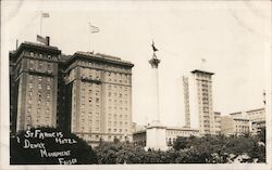 St Francis Hotel, Dewey Monument Postcard