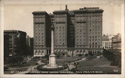 St. Francis Hotel and Union Square San Francisco, CA Postcard Postcard Postcard