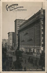 Market Street and Palace Hotel Postcard