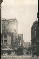 Sutter St. Looking East Postcard