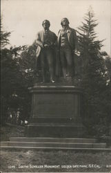 Goethe Schiller Monument, Golden Gate Park San Francisco, CA Postcard Postcard Postcard