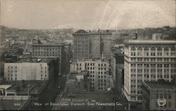 View of Downtown District San Francisco, CA Postcard Postcard Postcard