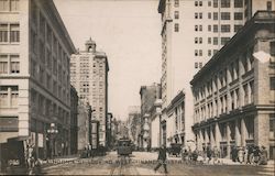 California Street, Looking West (Financial District) Postcard