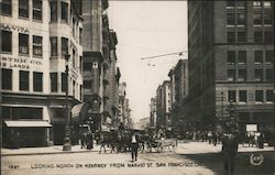 Looking North on Kearney From Market Street San Francisco, CA Postcard Postcard Postcard