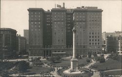 Hotel St. Francis and Dewey Monument Postcard