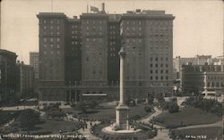 Hotel St. Francis and Dewey Monument Postcard