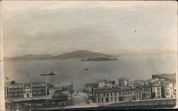 View of Bay and Alcatraz Island San Francisco, CA Postcard Postcard Postcard