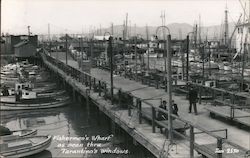 Fisherman's Wharf as Seen Thru' Tarantino's Windows San Francisco, CA Postcard Postcard Postcard