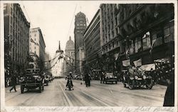 This is Market Street, San Francisco, the fleet parade. Postcard