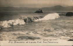 Breakers at Lands End San Francisco, CA Postcard Postcard Postcard