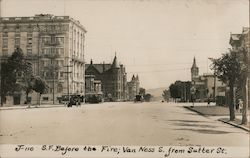 City Before the Fire, Van Ness S. From Sutter Street Postcard