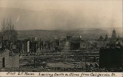 Ruins Looking South on Jones from California Street Postcard