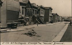 Earthquake Cracked and Waved Ground San Francisco, CA Postcard Postcard Postcard