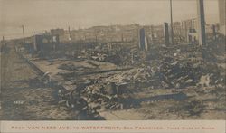 From Van Ness Ave. to Waterfront, Three Miles of Ruins San Francisco, CA Postcard Postcard Postcard