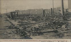 From Van Ness Ave. to Waterfront, Three Miles of Ruins San Francisco, CA Postcard Postcard Postcard