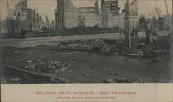 Golden Gate Avenue Before Ruins Were Dynamited San Francisco, CA Postcard Postcard Postcard