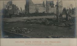 Golden Gate Avenue Before Ruins Were Dynamited Postcard