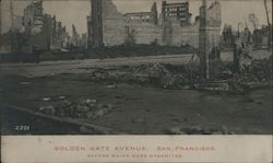 Golden Gate Avenue before Ruins were Dynamited San Francisco, CA Postcard Postcard Postcard