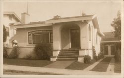 154 Eastwood Drive, mission style home with arched window and tiled patio steps Postcard