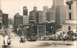 Down California Street San Francisco, CA Postcard Postcard Postcard