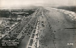 Ocean Beach and Great Highway San Francisco, CA Postcard Postcard Postcard