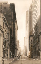 Looking Along Montgomery Street San Francisco, CA Postcard Postcard Postcard