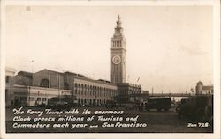 The Ferry Tower With Its Enormous Clock Greets Millions of Tourists and Commuters Each Year San Francisco, CA Postcard Postcard Postcard