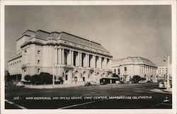 War Memorial and Opera House, Civic Center Postcard