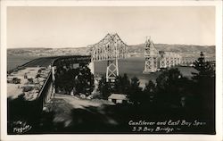 Cantilever and East Bay Span San Francisco Bay Bridge California Piggott Postcard Postcard Postcard