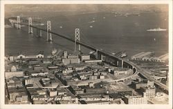 Air View of San Francisco-Oakland Bay Bridge California Piggott Postcard Postcard Postcard