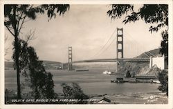 Golden Gate Bridge from Fort Baker San Francisco, CA Piggott Postcard Postcard Postcard