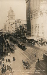 Four Car Tracks on Market St. San Francisco, CA Postcard Postcard Postcard