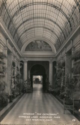 Interior The Catacombs Cypress Lawn Memorial Park Postcard