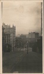 View Down Hill, Cable Car Postcard