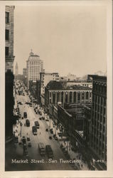 Looking Down on Market Street Postcard