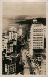 Looking Along Lower Market Street Postcard