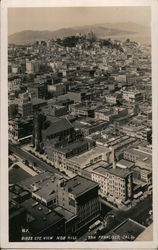 Birds Eye View, Nob Hill Postcard