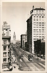 Lower Market Street and Ferry Building Postcard