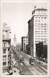 Lower Market Street and Ferry Building Postcard