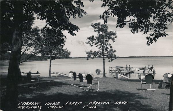 Marion Lake Lodge, Marion Lake Perham, MN Postcard