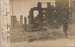 damage to multiple buildings from the 1906 San Francisco earthquake California Postcard Postcard Postcard