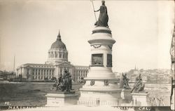 Marshall Monument and City Hall #10 Postcard