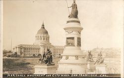 Marshall Monument and City Hall #10 Postcard